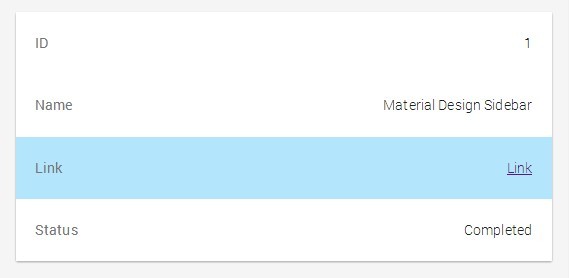 Material Design Responsive Table